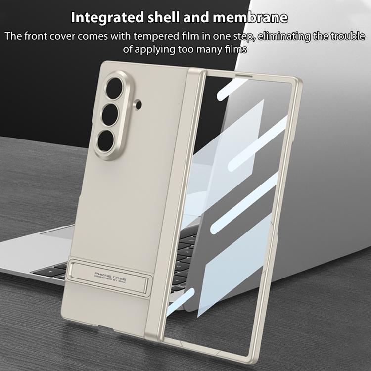 For Samsung Galaxy Z Fold7 5G GKK Integrated Magnetic Triumph Ultra-thin Full Coverage Phone Case with Holder