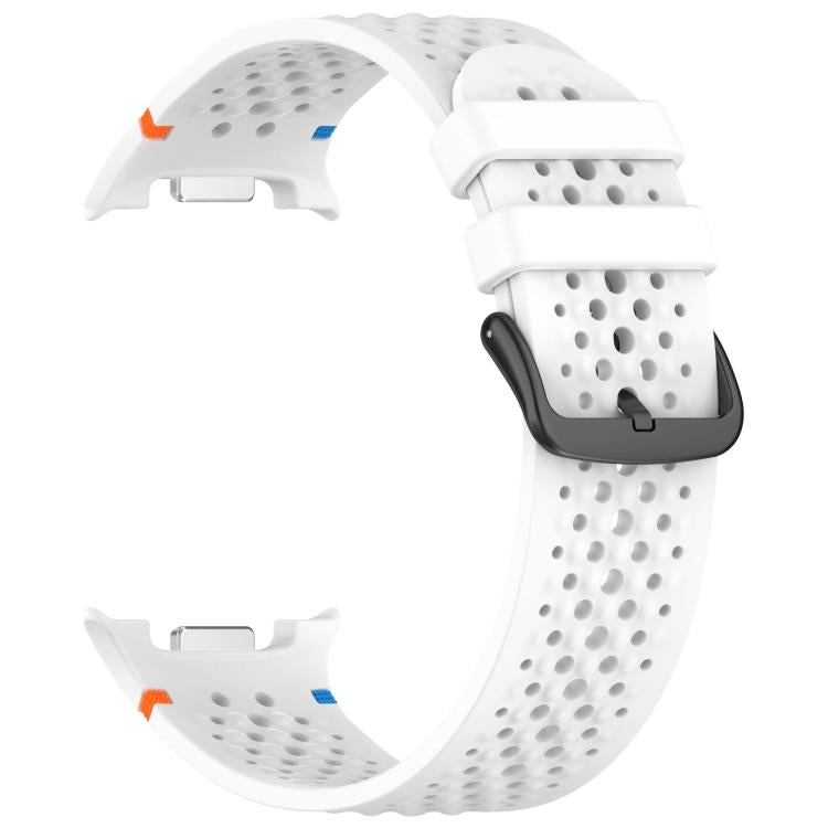 For Samsung Galaxy Watch8 / Watch8 Classic xDfind Alloy Black Buckle Honeycomb Breathable Silicone Watch Band