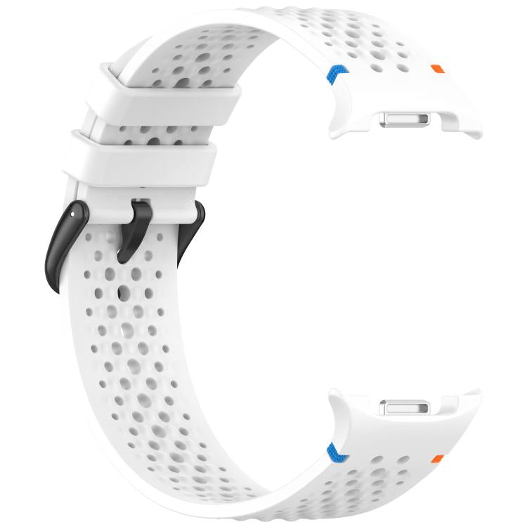 For Samsung Galaxy Watch8 / Watch8 Classic xDfind Alloy Black Buckle Honeycomb Breathable Silicone Watch Band
