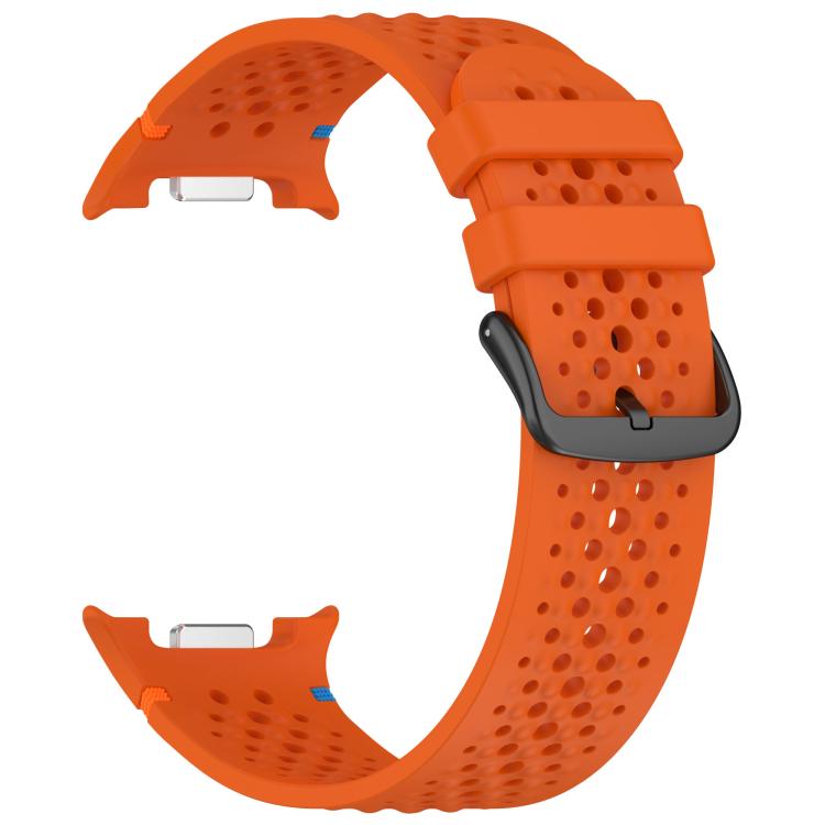 For Samsung Galaxy Watch8 / Watch8 Classic xDfind Alloy Black Buckle Honeycomb Breathable Silicone Watch Band