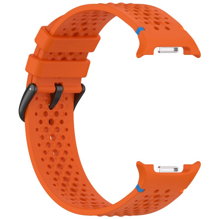 For Samsung Galaxy Watch8 / Watch8 Classic xDfind Alloy Black Buckle Honeycomb Breathable Silicone Watch Band