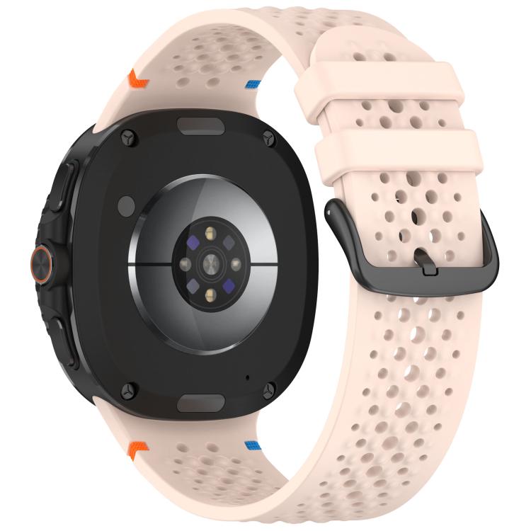 For Samsung Galaxy Watch8 / Watch8 Classic xDfind Alloy Black Buckle Honeycomb Breathable Silicone Watch Band