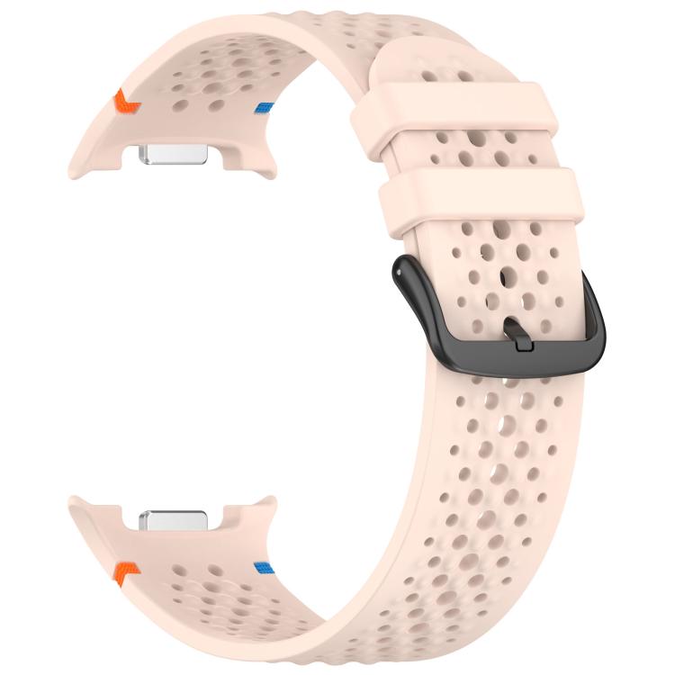 For Samsung Galaxy Watch8 / Watch8 Classic xDfind Alloy Black Buckle Honeycomb Breathable Silicone Watch Band