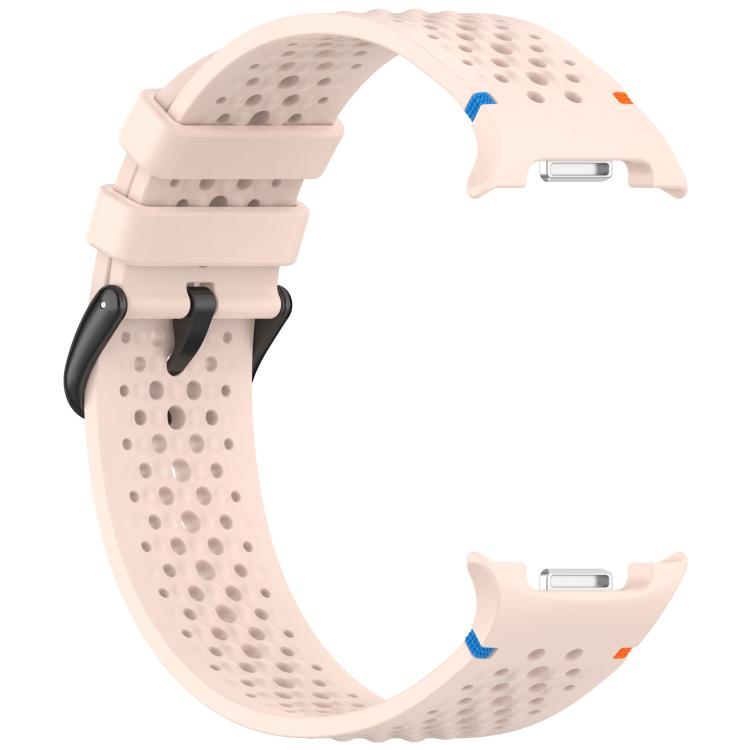 For Samsung Galaxy Watch8 / Watch8 Classic xDfind Alloy Black Buckle Honeycomb Breathable Silicone Watch Band