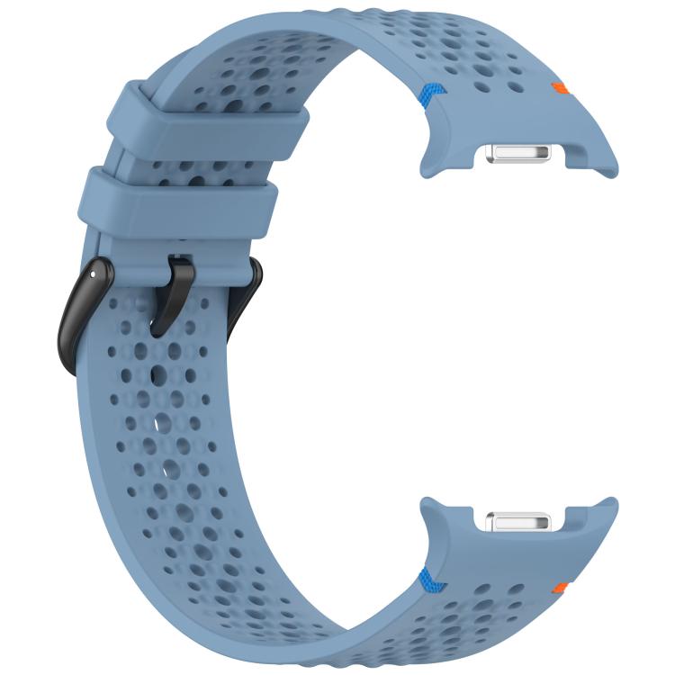 For Samsung Galaxy Watch8 / Watch8 Classic xDfind Alloy Black Buckle Honeycomb Breathable Silicone Watch Band