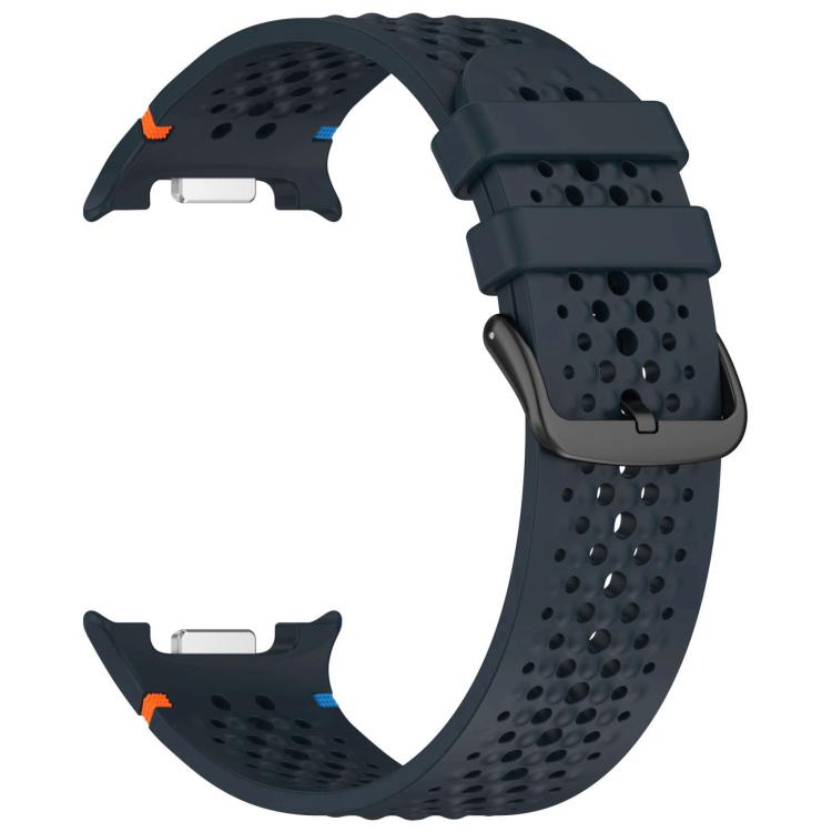 For Samsung Galaxy Watch8 / Watch8 Classic xDfind Alloy Black Buckle Honeycomb Breathable Silicone Watch Band