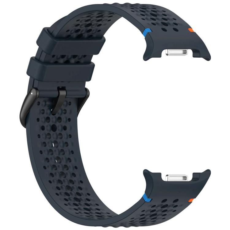 For Samsung Galaxy Watch8 / Watch8 Classic xDfind Alloy Black Buckle Honeycomb Breathable Silicone Watch Band
