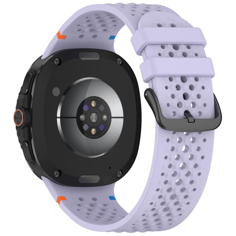 For Samsung Galaxy Watch8 / Watch8 Classic xDfind Alloy Black Buckle Honeycomb Breathable Silicone Watch Band