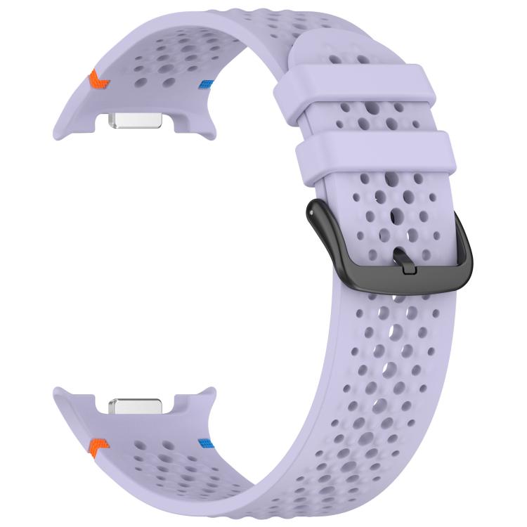 For Samsung Galaxy Watch8 / Watch8 Classic xDfind Alloy Black Buckle Honeycomb Breathable Silicone Watch Band
