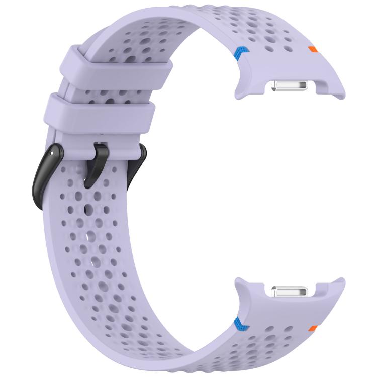 For Samsung Galaxy Watch8 / Watch8 Classic xDfind Alloy Black Buckle Honeycomb Breathable Silicone Watch Band