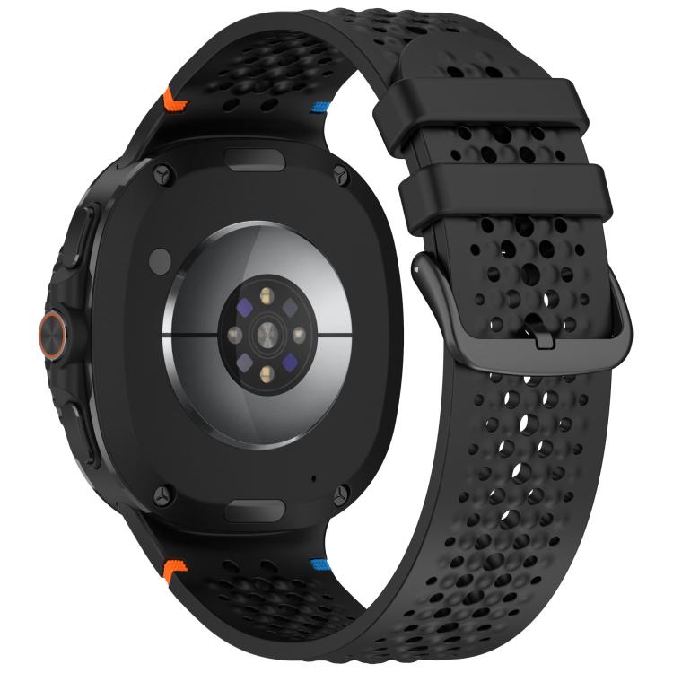 For Samsung Galaxy Watch8 / Watch8 Classic xDfind Alloy Black Buckle Honeycomb Breathable Silicone Watch Band