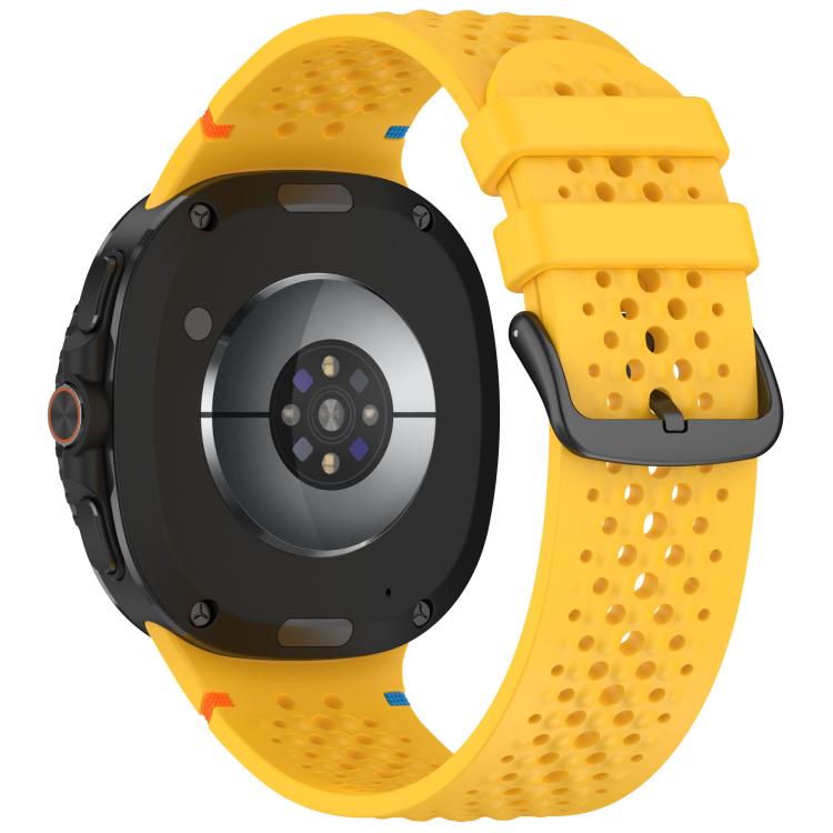For Samsung Galaxy Watch8 / Watch8 Classic xDfind Alloy Black Buckle Honeycomb Breathable Silicone Watch Band