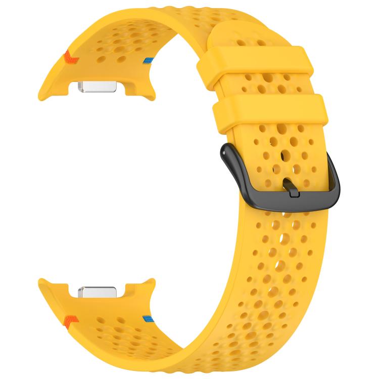 For Samsung Galaxy Watch8 / Watch8 Classic xDfind Alloy Black Buckle Honeycomb Breathable Silicone Watch Band