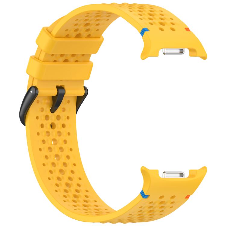 For Samsung Galaxy Watch8 / Watch8 Classic xDfind Alloy Black Buckle Honeycomb Breathable Silicone Watch Band