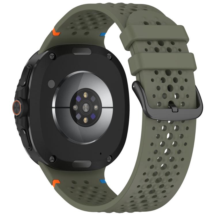 For Samsung Galaxy Watch8 / Watch8 Classic xDfind Alloy Black Buckle Honeycomb Breathable Silicone Watch Band