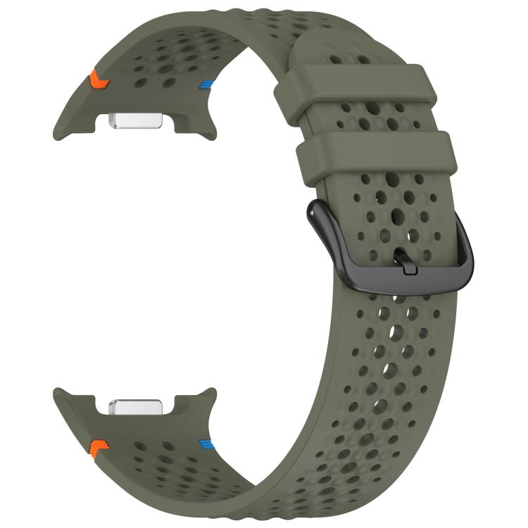 For Samsung Galaxy Watch8 / Watch8 Classic xDfind Alloy Black Buckle Honeycomb Breathable Silicone Watch Band