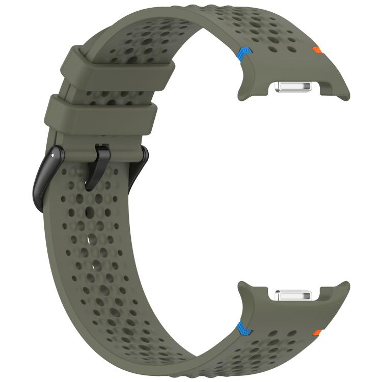 For Samsung Galaxy Watch8 / Watch8 Classic xDfind Alloy Black Buckle Honeycomb Breathable Silicone Watch Band