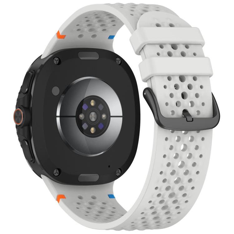 For Samsung Galaxy Watch8 / Watch8 Classic xDfind Alloy Black Buckle Honeycomb Breathable Silicone Watch Band