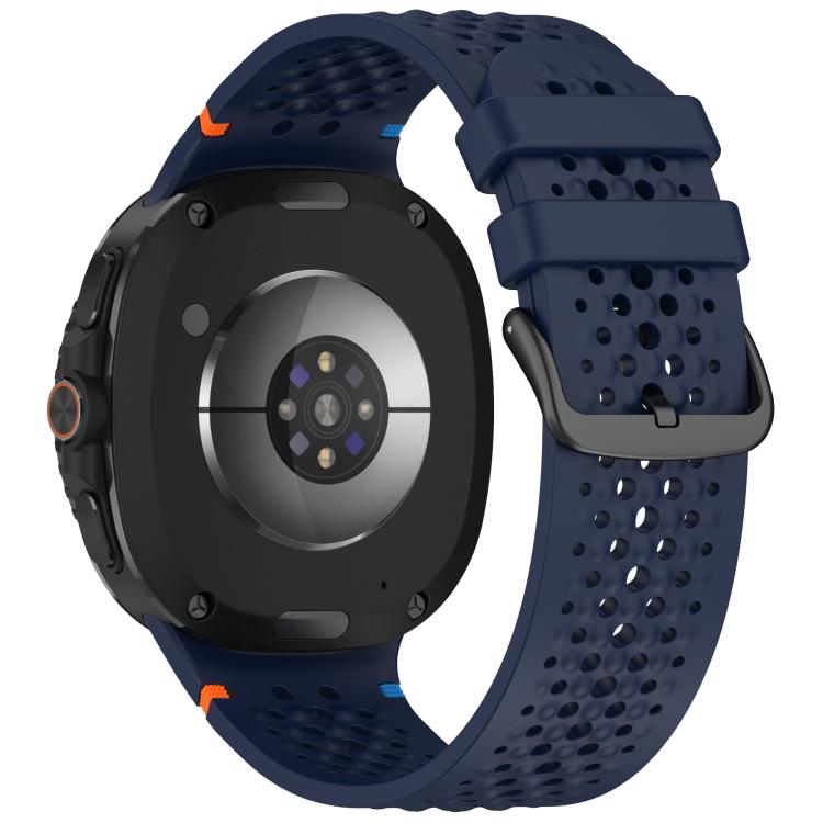 For Samsung Galaxy Watch8 / Watch8 Classic xDfind Alloy Black Buckle Honeycomb Breathable Silicone Watch Band