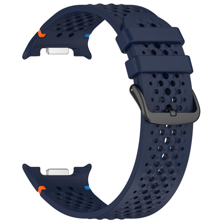 For Samsung Galaxy Watch8 / Watch8 Classic xDfind Alloy Black Buckle Honeycomb Breathable Silicone Watch Band