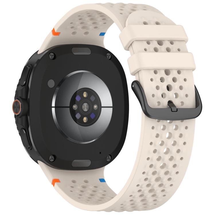 For Samsung Galaxy Watch8 / Watch8 Classic xDfind Alloy Black Buckle Honeycomb Breathable Silicone Watch Band