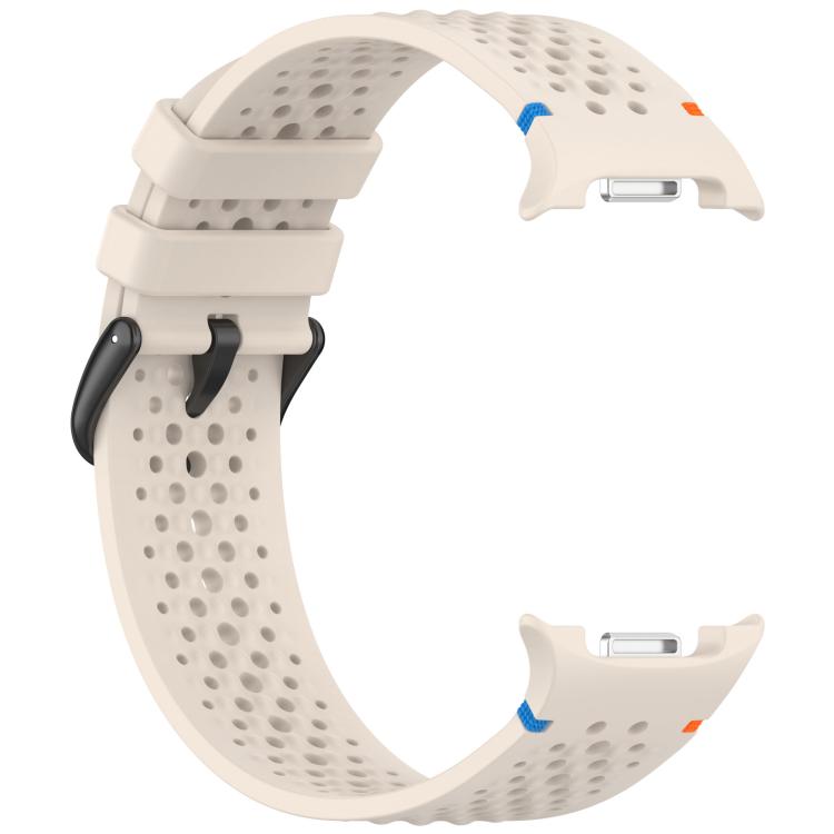 For Samsung Galaxy Watch8 / Watch8 Classic xDfind Alloy Black Buckle Honeycomb Breathable Silicone Watch Band