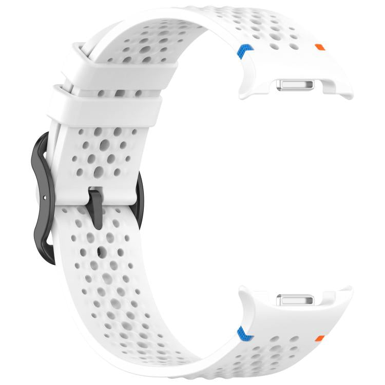 For Samsung Galaxy Watch8 / Watch8 Classic xDfind Ladder Black Buckle Honeycomb Breathable Silicone Watch Band