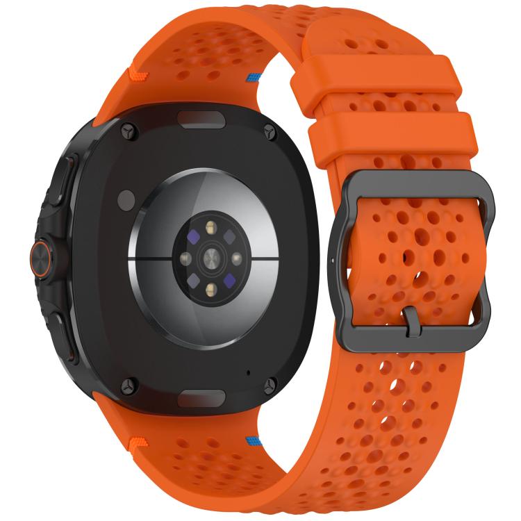 For Samsung Galaxy Watch8 / Watch8 Classic xDfind Ladder Black Buckle Honeycomb Breathable Silicone Watch Band
