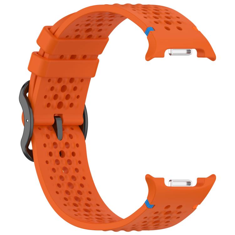 For Samsung Galaxy Watch8 / Watch8 Classic xDfind Ladder Black Buckle Honeycomb Breathable Silicone Watch Band
