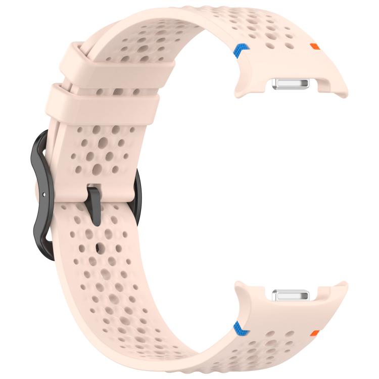 For Samsung Galaxy Watch8 / Watch8 Classic xDfind Ladder Black Buckle Honeycomb Breathable Silicone Watch Band