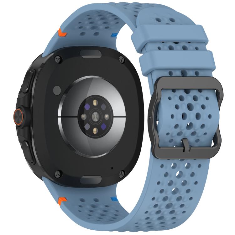 For Samsung Galaxy Watch8 / Watch8 Classic xDfind Ladder Black Buckle Honeycomb Breathable Silicone Watch Band