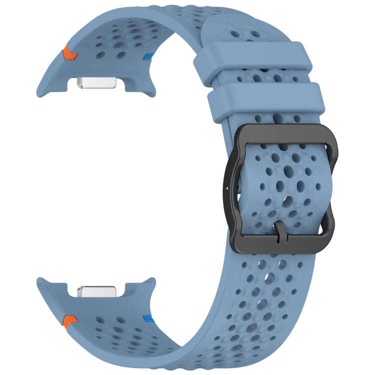 For Samsung Galaxy Watch8 / Watch8 Classic xDfind Ladder Black Buckle Honeycomb Breathable Silicone Watch Band