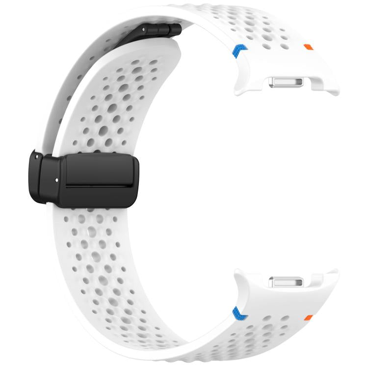For Samsung Galaxy Watch8 / Watch8 Classic xDfind Magnetic Black Buckle Honeycomb Breathable Silicone Watch Band