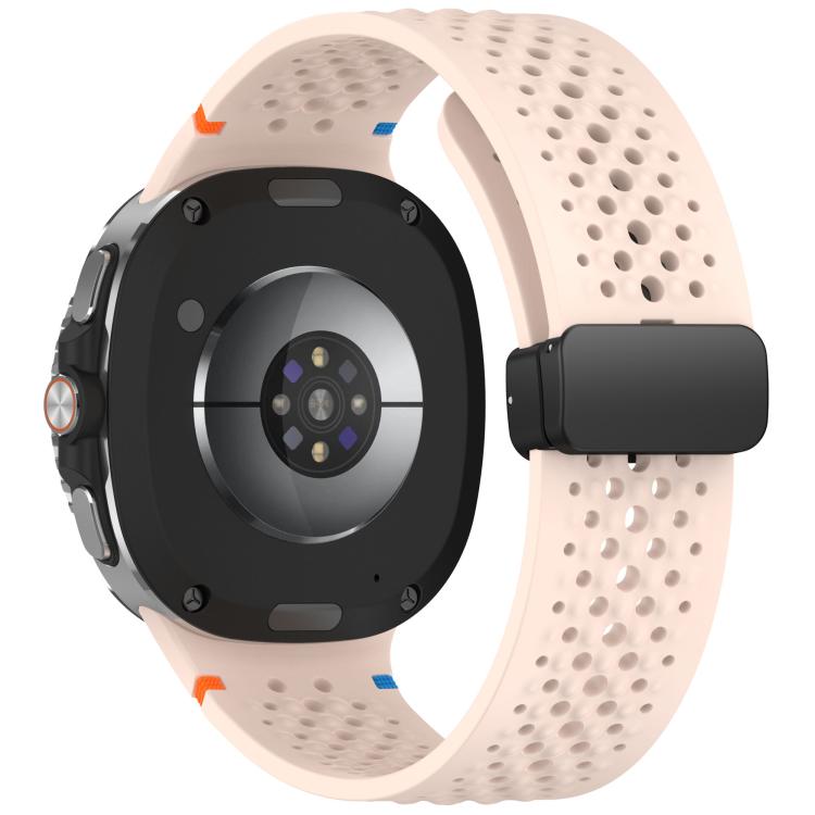 For Samsung Galaxy Watch8 / Watch8 Classic xDfind Magnetic Black Buckle Honeycomb Breathable Silicone Watch Band