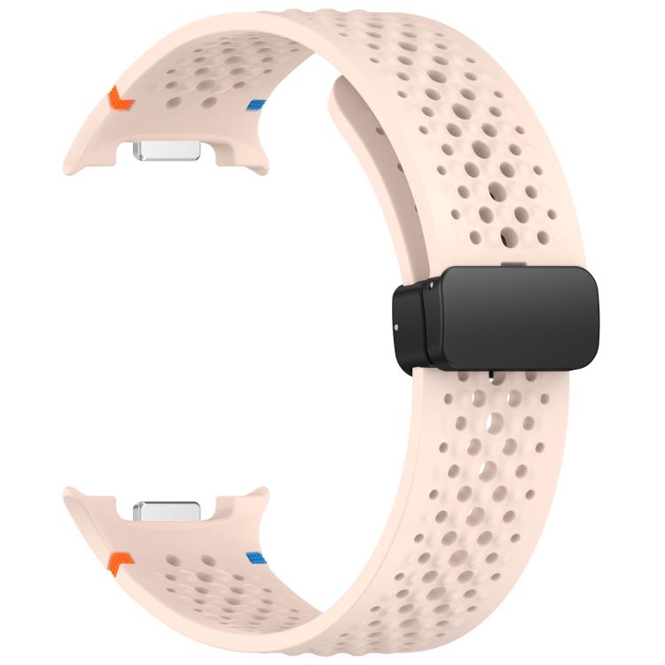 For Samsung Galaxy Watch8 / Watch8 Classic xDfind Magnetic Black Buckle Honeycomb Breathable Silicone Watch Band