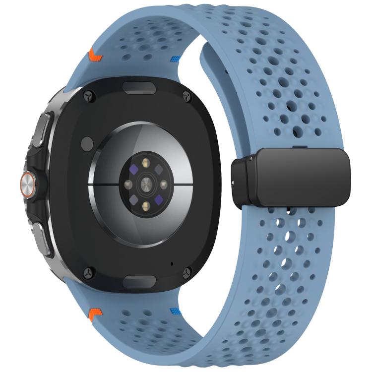 For Samsung Galaxy Watch8 / Watch8 Classic xDfind Magnetic Black Buckle Honeycomb Breathable Silicone Watch Band