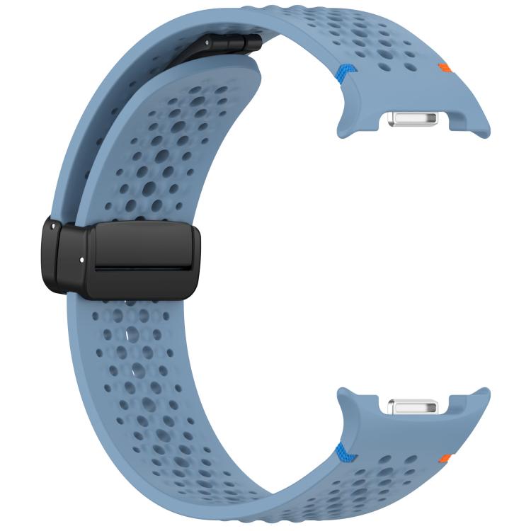 For Samsung Galaxy Watch8 / Watch8 Classic xDfind Magnetic Black Buckle Honeycomb Breathable Silicone Watch Band