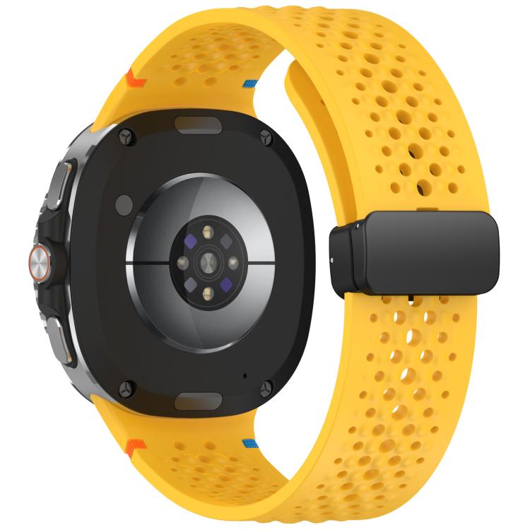 For Samsung Galaxy Watch8 / Watch8 Classic xDfind Magnetic Black Buckle Honeycomb Breathable Silicone Watch Band