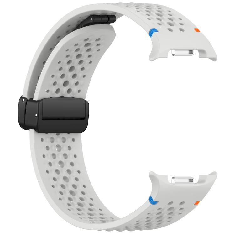 For Samsung Galaxy Watch8 / Watch8 Classic xDfind Magnetic Black Buckle Honeycomb Breathable Silicone Watch Band