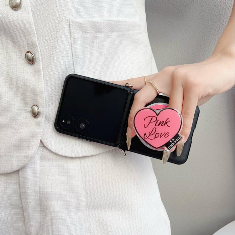 For Xiaomi Mix Flip Side Buckle MagSafe Leather Texture Phone Case with Strap / Holder