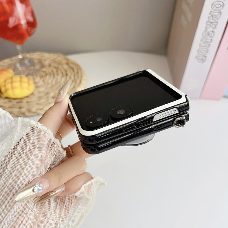For Xiaomi Mix Flip Side Buckle MagSafe Leather Texture Phone Case with Strap / Holder