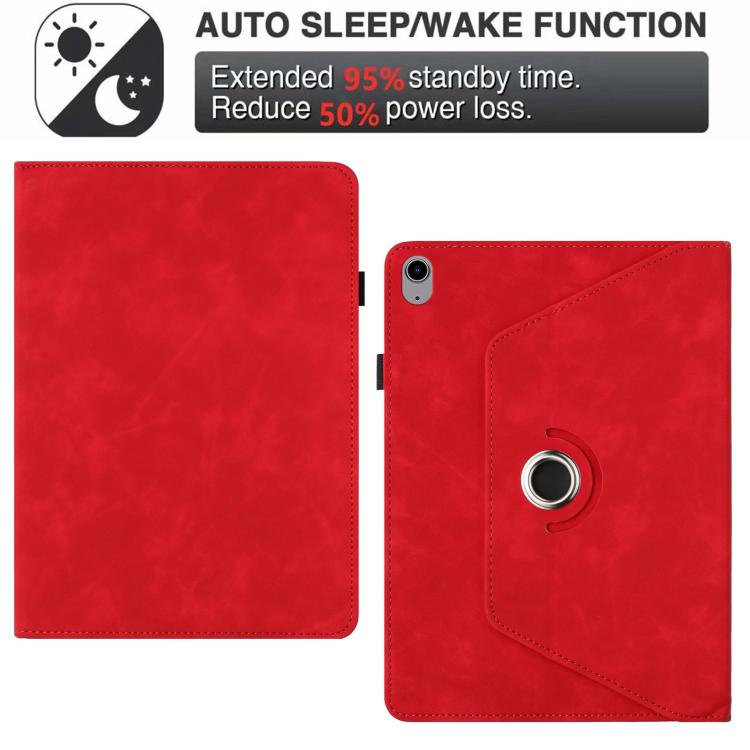 For iPad 2022 / 2025 Solid Color Rotation Holder Leather Smart Tablet Case