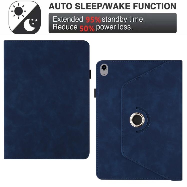 For iPad 2022 / 2025 Solid Color Rotation Holder Leather Smart Tablet Case