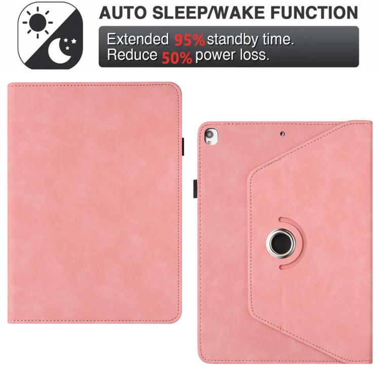 For iPad 10.2 2020 / 2019 / 10.5 2019 Solid Color Rotation Holder Leather Smart Tablet Case