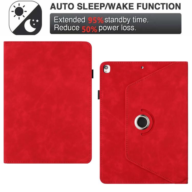 For iPad 10.2 2020 / 2019 / 10.5 2019 Solid Color Rotation Holder Leather Smart Tablet Case
