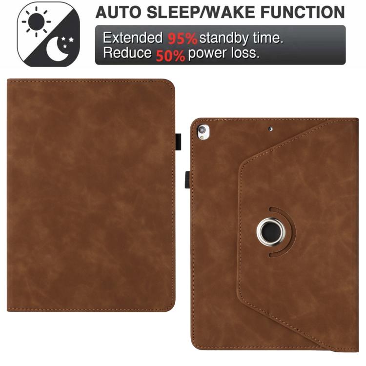 For iPad 10.2 2020 / 2019 / 10.5 2019 Solid Color Rotation Holder Leather Smart Tablet Case