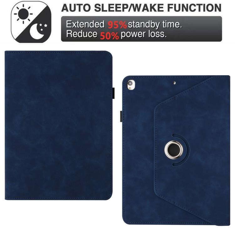 For iPad 10.2 2020 / 2019 / 10.5 2019 Solid Color Rotation Holder Leather Smart Tablet Case