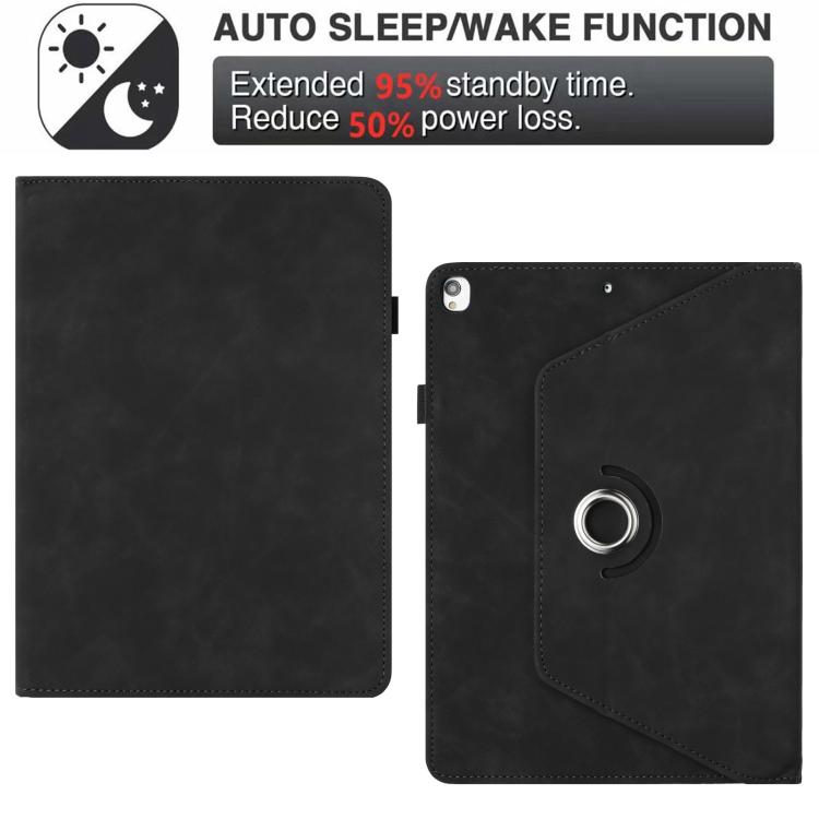 For iPad 10.2 2020 / 2019 / 10.5 2019 Solid Color Rotation Holder Leather Smart Tablet Case
