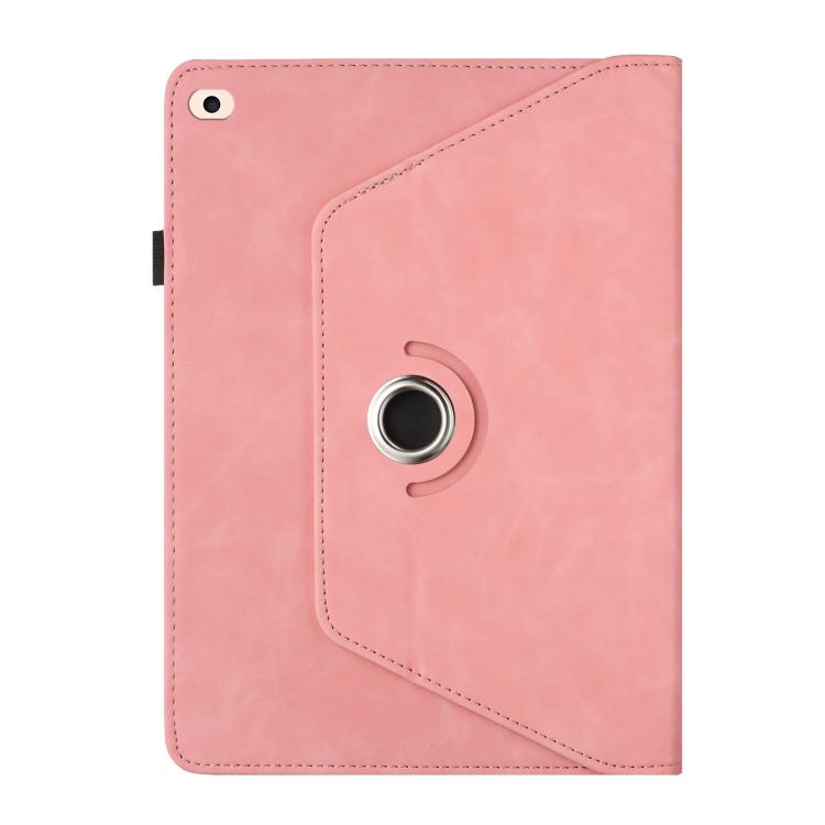 For iPad Air 2 / 1 / 9.7 2018 / 2017 Solid Color Rotation Holder Leather Smart Tablet Case