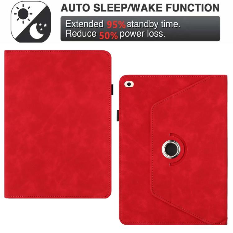 For iPad Air 2 / 1 / 9.7 2018 / 2017 Solid Color Rotation Holder Leather Smart Tablet Case